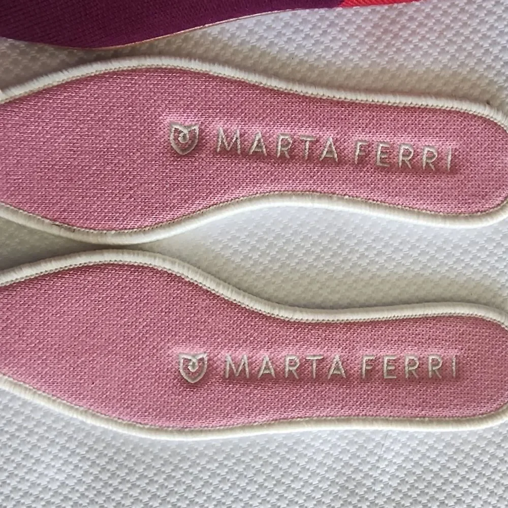 Rothy's Marta Ferri Red and Purple Flats